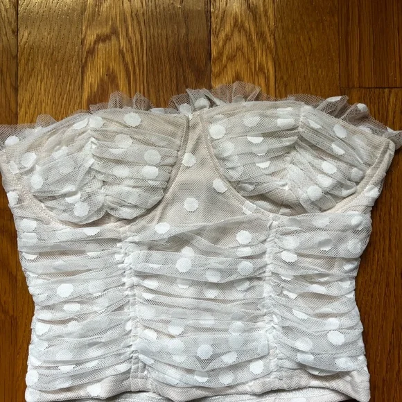 NWT Ivory Bustier Top - Picture 4 of 5
